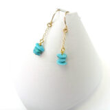 TURQUOISE CHAIN EARRINGS - Image 2
