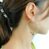 LARGE HOOP EARRINGS *TURQUOISE* - Image 5