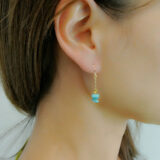 TURQUOISE CHAIN EARRINGS - Image 4