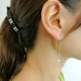 PEARL THREADER EARRINGS - Image 3