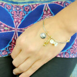 GOLD BANGLE BRACELET *B* - Image 4