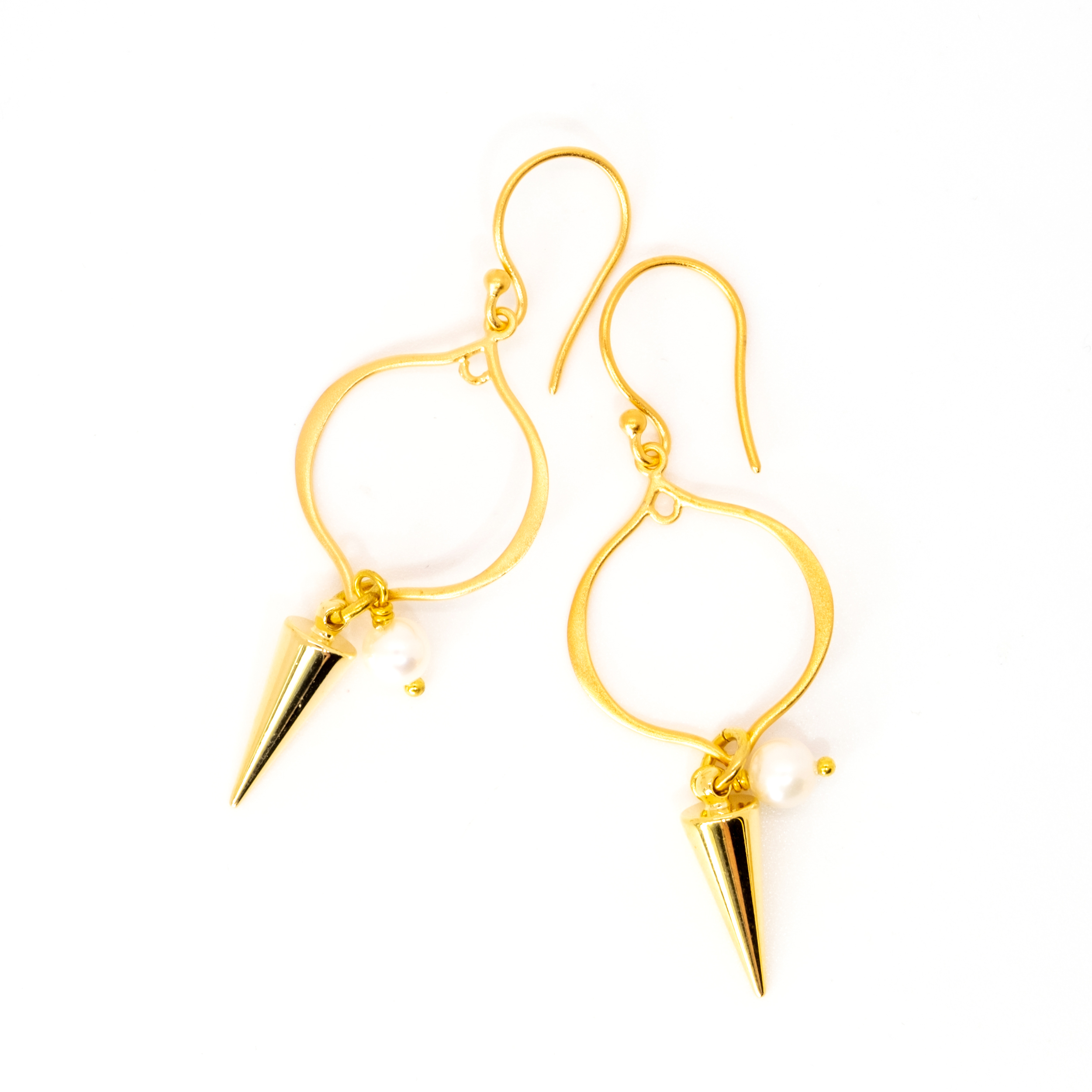 GOLD SPIKE EARRINGS