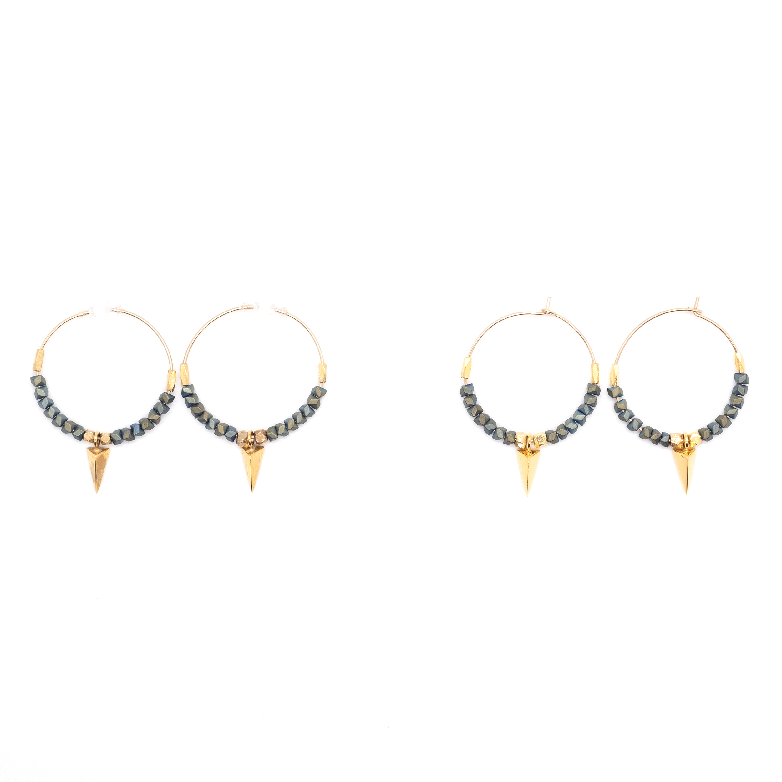 HOOP EARRINGS HEMATITE