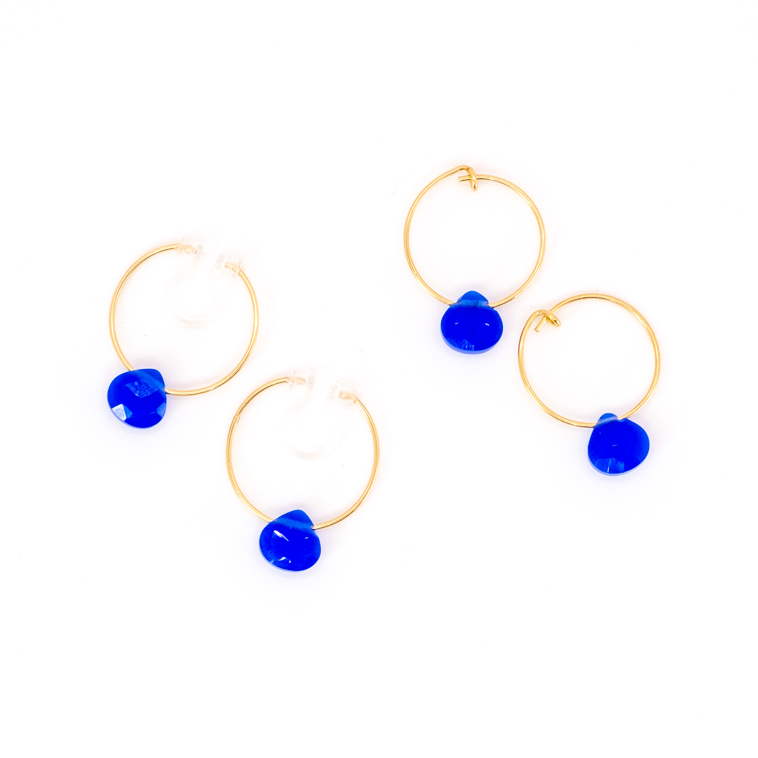 PETITE EARRINGS BLUE CHALCEDONY