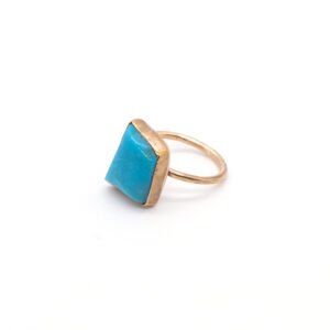 SQUARE SHAPED TURQUOISE RING