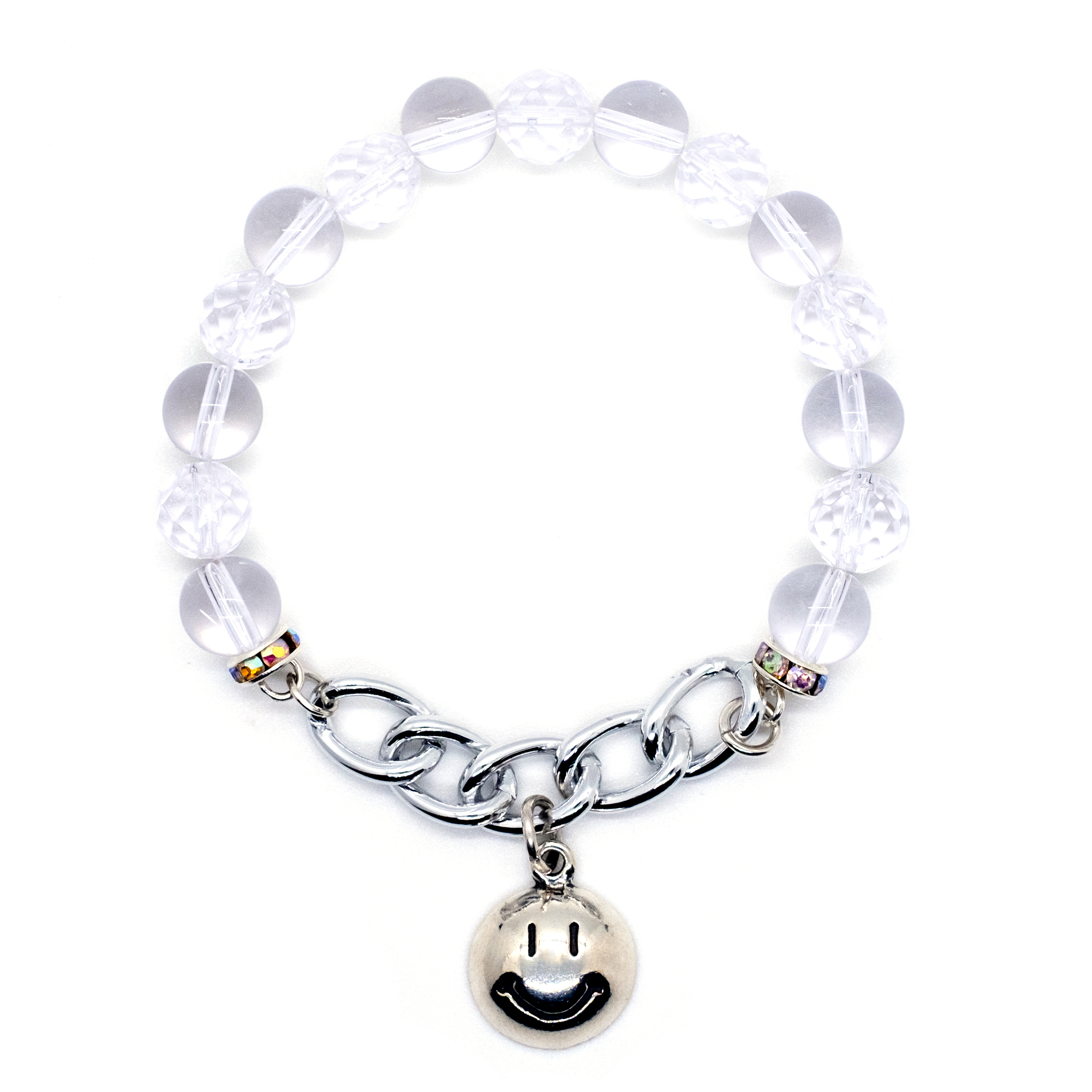 Smiley Face Bracelet(Clear Quartz)12