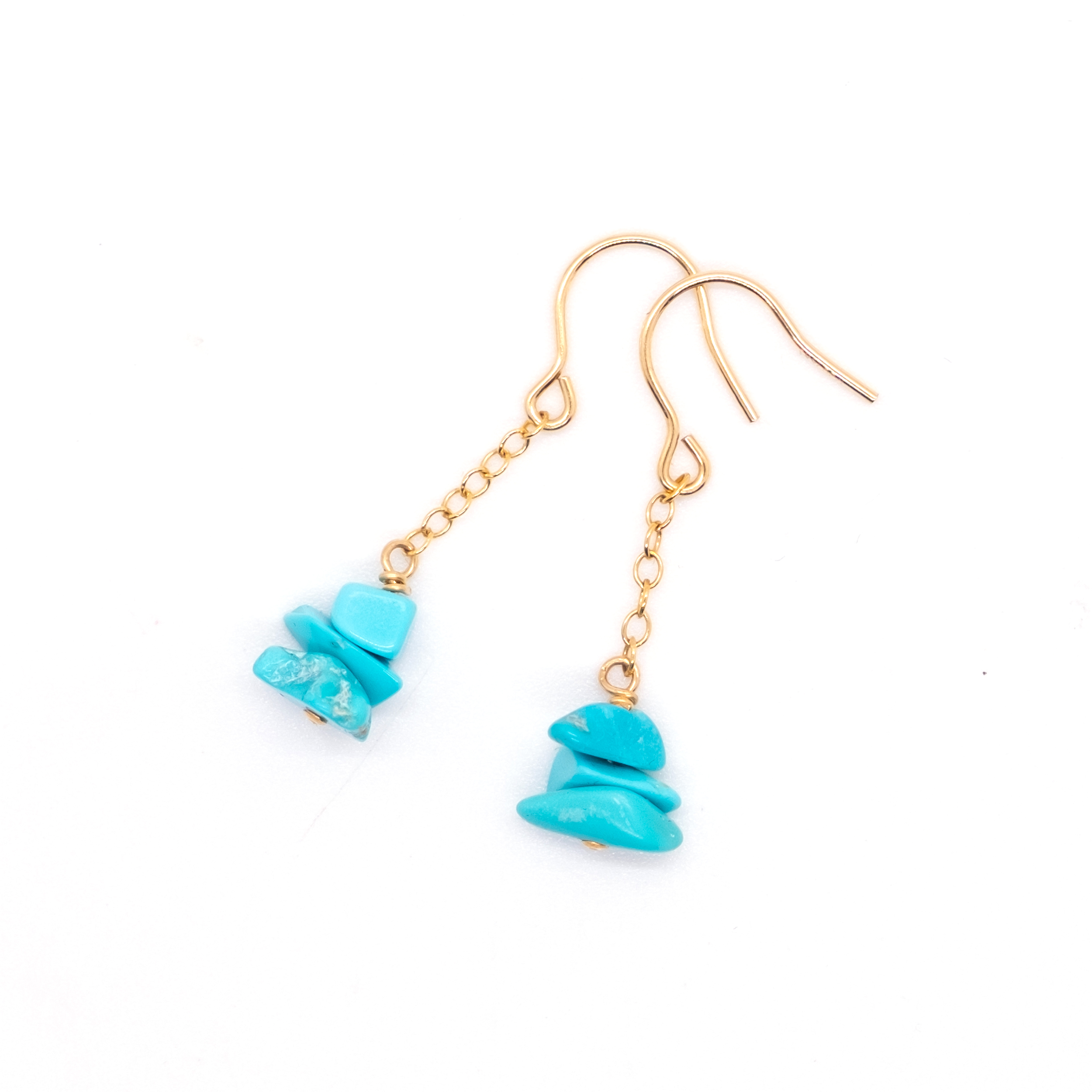 TURQUOISE CHAIN EARRINGS