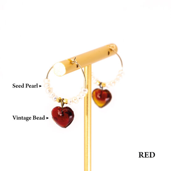 VINTAGE HEART EARRINGS - Image 3