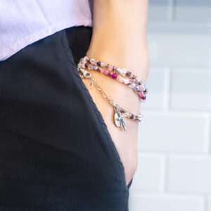PINK BEADED BRACELET - Image 5