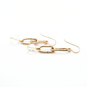 QUARTZ CHAIN EARRINGS - Image 2
