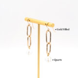 QUARTZ CHAIN EARRINGS - Image 4